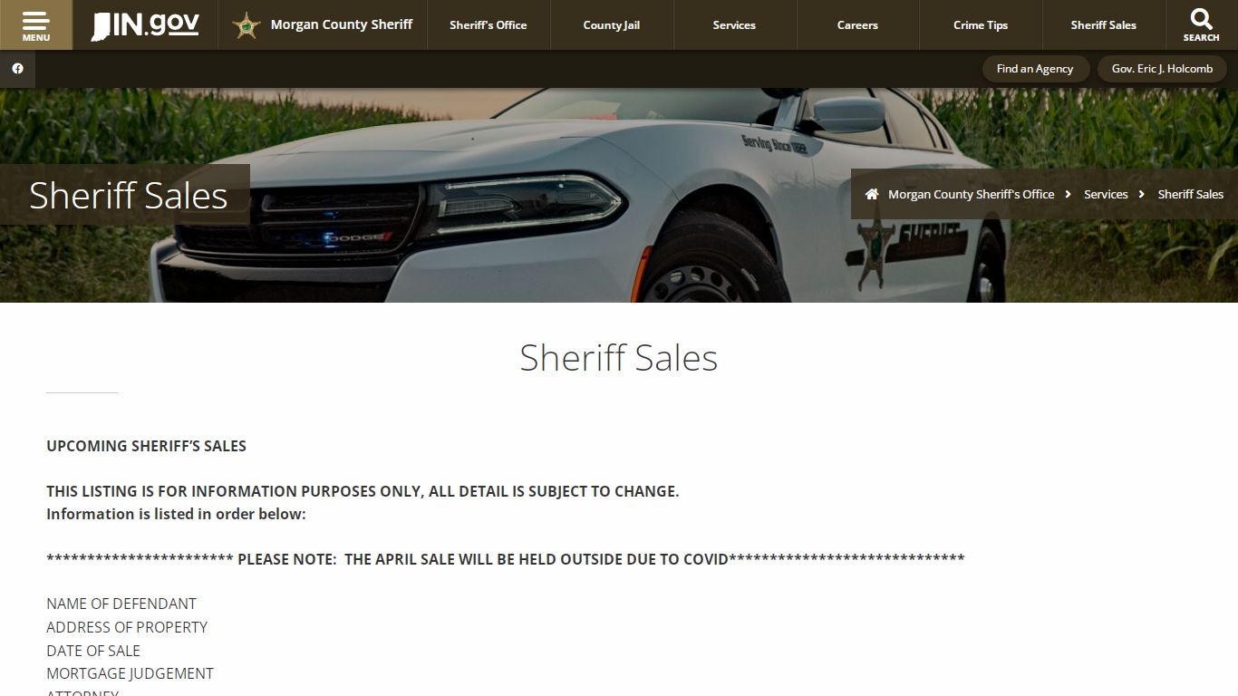 Morgan County Sheriff's Office: Sheriff Sales